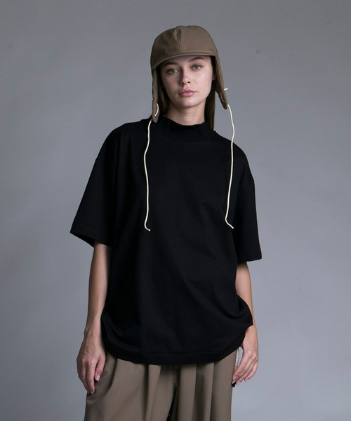 my beautiful landlet(マイビューティフルランドレット)の「【my beautiful landlet】 MERCERIZATION JERSEY MOCKNECK T-SHIRT(Tシャツ/カットソー・メンズ・ホワイト/ブラック/ベージュ/グレー/グリーン・1/0)」の3枚目の写真