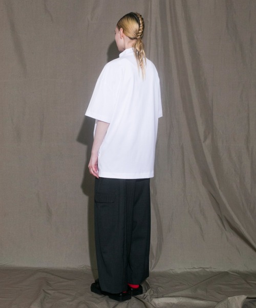 my beautiful landlet(マイビューティフルランドレット)の「【my beautiful landlet】 MERCERIZATION JERSEY MOCKNECK T-SHIRT(Tシャツ/カットソー・メンズ・ホワイト/ブラック/ベージュ/グレー/グリーン・1/0)」の12枚目の写真