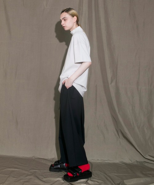 my beautiful landlet(マイビューティフルランドレット)の「【my beautiful landlet】 MERCERIZATION JERSEY MOCKNECK T-SHIRT(Tシャツ/カットソー・メンズ・ホワイト/ブラック/ベージュ/グレー/グリーン・1/0)」の16枚目の写真