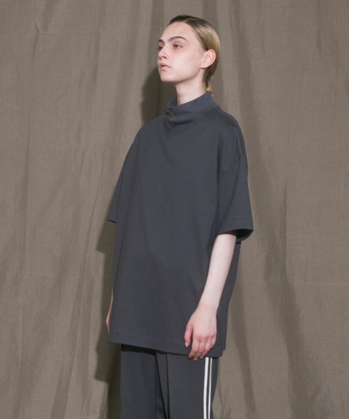 my beautiful landlet(マイビューティフルランドレット)の「【my beautiful landlet】 MERCERIZATION JERSEY MOCKNECK T-SHIRT(Tシャツ/カットソー・メンズ・ホワイト/ブラック/ベージュ/グレー/グリーン・1/0)」の22枚目の写真