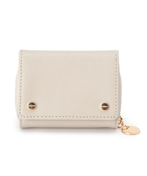 DRESKIP（ドレスキップ）の「◆スタッズポイント三つ折り財布（財布・レディース・グレー/ブラック/イエロー系/ピンク系5・00）」の3枚目の写真