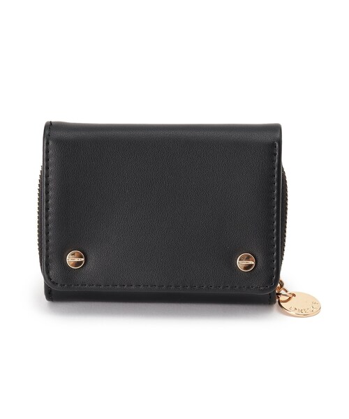 DRESKIP（ドレスキップ）の「◆スタッズポイント三つ折り財布（財布・レディース・グレー/ブラック/イエロー系/ピンク系5・00）」の2枚目の写真