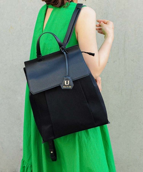 U（ユー）の「4ポケット 軽量 サカ ドゥ ア ラ モード ナイロンリュック（ビジネスバッグ・レディース・ネイビー/パープル系その他/ピンク/オレンジ/ベージュ/ボルドー/ブラック/ブラック系その他/キャメル/ブルー/アイボリー・FREE）」の20枚目の写真