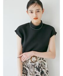 MURUA | スタンドネックフレンチスリーブトップス(Tシャツ/カットソー)