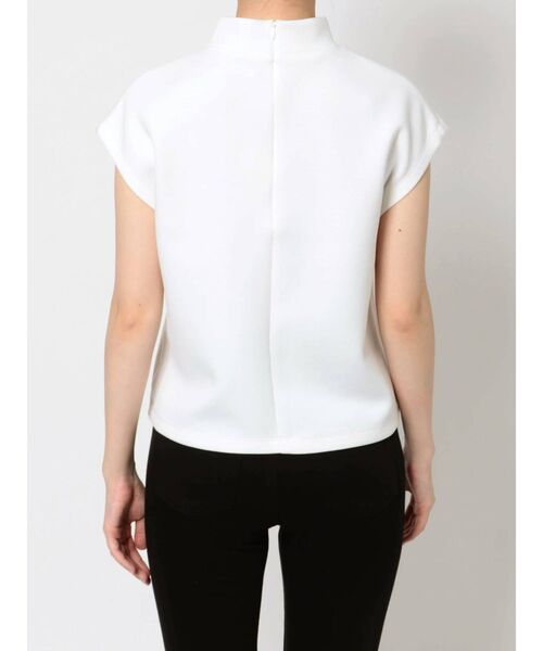 MURUA(ムルーア)の「スタンドネックフレンチスリーブトップス(Tシャツ/カットソー・レディース・ホワイト/ブラック/モカ・FREE)」の10枚目の写真