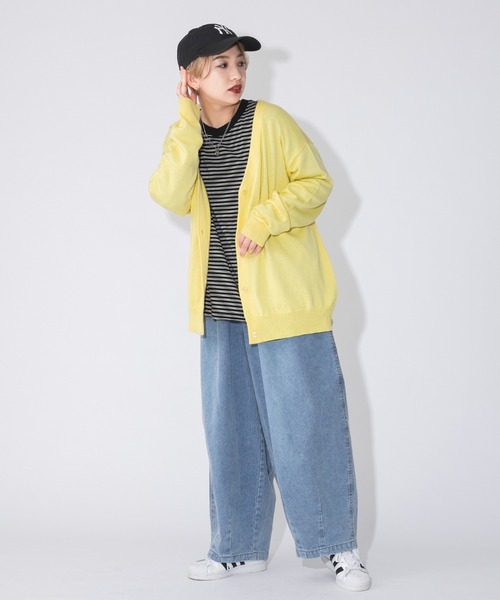 kutir(クティール)の「ボーダーロンT(Tシャツ/カットソー・レディース・チャコールグレー/ブラック/サックスブルー/ライトグリーン/キャメル・FREE)」の8枚目の写真