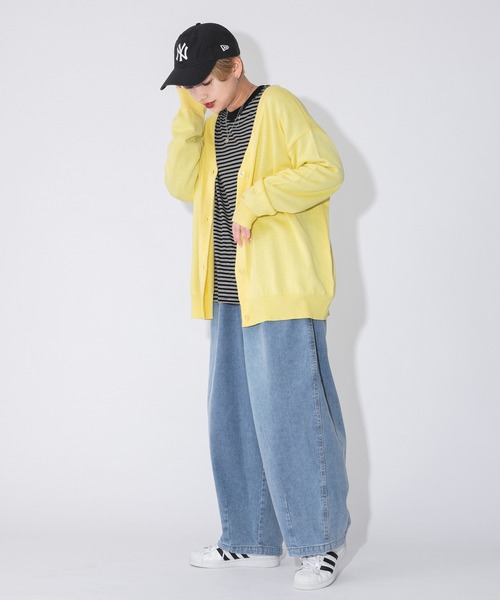 kutir(クティール)の「ボーダーロンT(Tシャツ/カットソー・レディース・チャコールグレー/ブラック/サックスブルー/ライトグリーン/キャメル・FREE)」の9枚目の写真