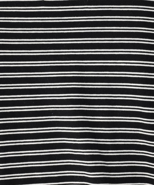 kutir(クティール)の「ボーダーロンT(Tシャツ/カットソー・レディース・チャコールグレー/ブラック/サックスブルー/ライトグリーン/キャメル・FREE)」の10枚目の写真