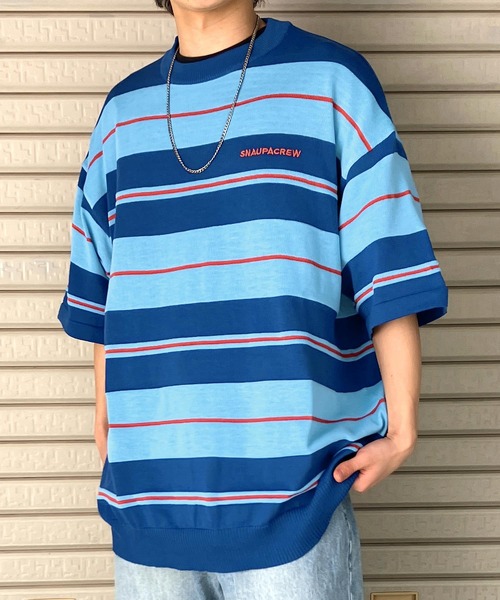 セール】【Snap club】 カラーマルチボーダー ビックシルエット