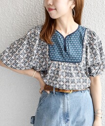 SHIPS any:〈手洗い可能〉Paris Authentique サラサ ブラウス