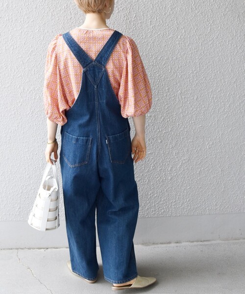 SHIPS any(シップス エニィ)の「SHIPS any:〈手洗い可能〉Paris Authentique サラサ ブラウス(シャツ/ブラウス・レディース・ネイビー/オレンジ・ONE SIZE)」の3枚目の写真