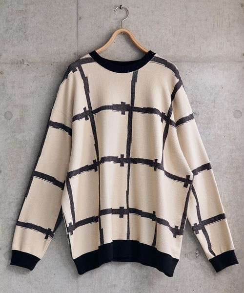 sneeuw（スニュウ）の「ビルディングJQプルオーバー（スウェット・レディース・ブラック/ベージュ・1/3）」の6枚目の写真