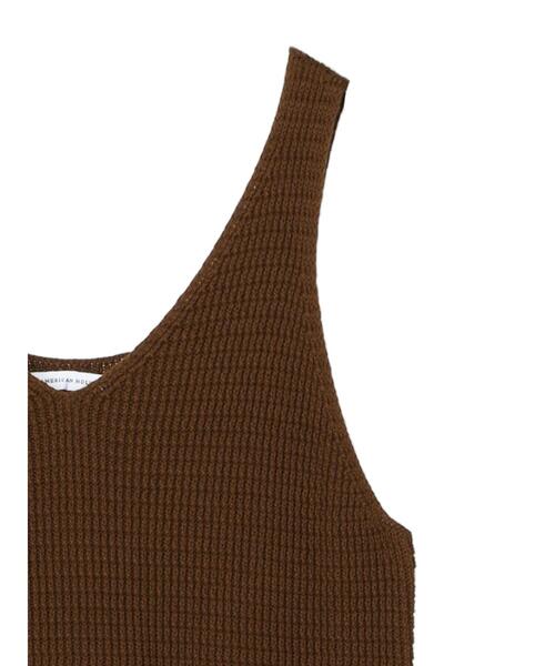 AMERICAN HOLIC（アメリカンホリック）の「透かし編みニットキャミワンピース（ワンピース・レディース・アイボリー/ブラック/キャメル・FREE）」の13枚目の写真