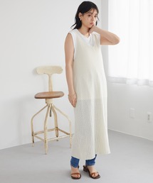 AMERICAN HOLIC | 透かし編みニットキャミワンピース(ワンピース)
