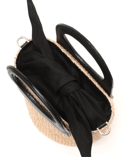 ヴィオラドーロ　アバカレザーコンビバッグ VIOLAd'ORO/ヴィオラドーロ】アバカ*レザーコンビBAG