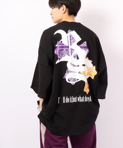 RE730(アールイーセブンサーティー)の「RE730 モンスタービッグシルエット半袖Tシャツ(Tシャツ/カットソー・メンズ・ホワイト/ブラック/ベージュ/ピンク/ブラック系その他3/ブルー系その他3/ホワイト系その他2/グリーン系その他2/グリーン系その他3/ホワイト系その他3/ブルー系その他2/ブラック系その他2/ホワイト系その他/ホワイト系その他4/ブラック系その他4/ブルー系その他4/ブラック系その他/ピンク系その他・M/L)」の9枚目の写真