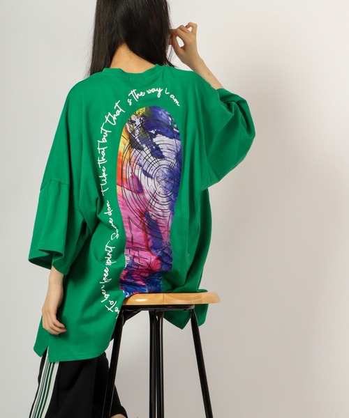 RE730(アールイーセブンサーティー)の「RE730 モンスタービッグシルエット半袖Tシャツ(Tシャツ/カットソー・メンズ・ホワイト/ブラック/ベージュ/ピンク/ブラック系その他3/ブルー系その他3/ホワイト系その他2/グリーン系その他2/グリーン系その他3/ホワイト系その他3/ブルー系その他2/ブラック系その他2/ホワイト系その他/ホワイト系その他4/ブラック系その他4/ブルー系その他4/ブラック系その他/ピンク系その他・M/L)」の13枚目の写真