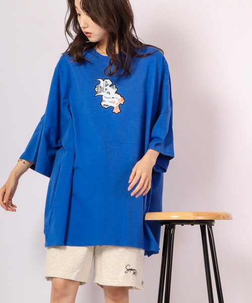 RE730(アールイーセブンサーティー)の「RE730 モンスタービッグシルエット半袖Tシャツ(Tシャツ/カットソー・メンズ・ホワイト/ブラック/ベージュ/ピンク/ブラック系その他3/ブルー系その他3/ホワイト系その他2/グリーン系その他2/グリーン系その他3/ホワイト系その他3/ブルー系その他2/ブラック系その他2/ホワイト系その他/ホワイト系その他4/ブラック系その他4/ブルー系その他4/ブラック系その他/ピンク系その他・M/L)」の14枚目の写真