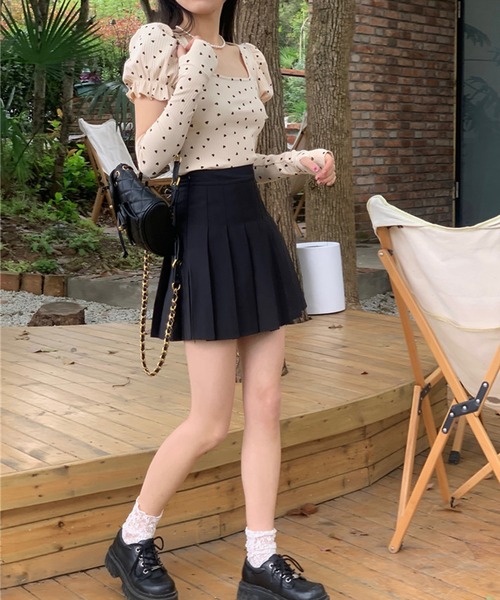 Jasmine Grandiflorum(ジャスミングランディフローラム)の「【Jasmine】アームカバーセットフレンチガーリーハート柄Tシャツ(シャツ/ブラウス・レディース・ベージュ・MEDIUM/SMALL)」の16枚目の写真