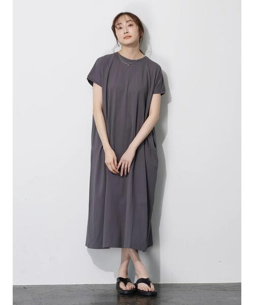 Green　Parks（グリーンパークス）の「汗染み防止 フレンチスリーブワンピース（ワンピース・レディース・グレー/ブルー/グリーン・FREE）」の21枚目の写真