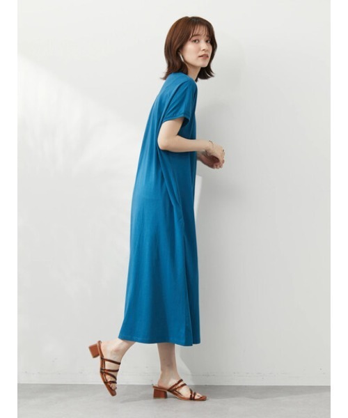 Green　Parks（グリーンパークス）の「汗染み防止 フレンチスリーブワンピース（ワンピース・レディース・グレー/ブルー/グリーン・FREE）」の4枚目の写真