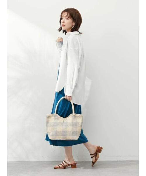 Green　Parks（グリーンパークス）の「汗染み防止 フレンチスリーブワンピース（ワンピース・レディース・グレー/ブルー/グリーン・FREE）」の10枚目の写真