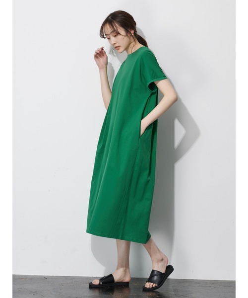 Green　Parks（グリーンパークス）の「汗染み防止 フレンチスリーブワンピース（ワンピース・レディース・グレー/ブルー/グリーン・FREE）」の18枚目の写真