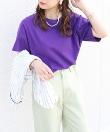 HONEYSUCKLE ROSE | 【HONEYSUCKLE ROSE】カラースリットビッグＴシャツ(Tシャツ/カットソー)