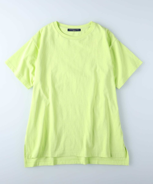 HONEYSUCKLE ROSE（ハニーサックルローズ）の「【HONEYSUCKLE ROSE】カラースリットビッグＴシャツ（Tシャツ/カットソー・レディース・パープル/ピンク/ライム・S/M/L）」の12枚目の写真