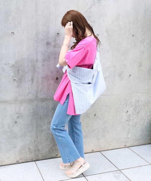 HONEYSUCKLE ROSE（ハニーサックルローズ）の「【HONEYSUCKLE ROSE】カラースリットビッグＴシャツ（Tシャツ/カットソー・レディース・パープル/ピンク/ライム・S/M/L）」の15枚目の写真