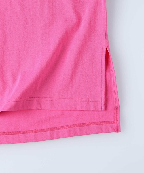 HONEYSUCKLE ROSE（ハニーサックルローズ）の「【HONEYSUCKLE ROSE】カラースリットビッグＴシャツ（Tシャツ/カットソー・レディース・パープル/ピンク/ライム・S/M/L）」の19枚目の写真