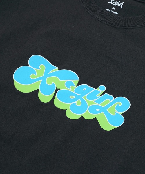 X-girl（エックスガール）の「CANDY LOGO S/S CROPPED TEE