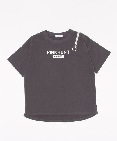 PINKHUNT ワンショルZIPロング丈Tシャツ 6963K（Tシャツ