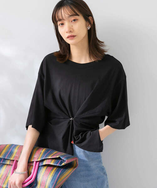 KBF（ケイビーエフ）の「2WAYクルーTシャツ（Tシャツ/カットソー・レディース・ホワイト/ブラック/ブルー・ONE）」の3枚目の写真