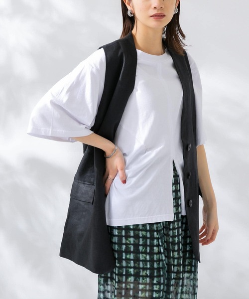 KBF（ケイビーエフ）の「2WAYクルーTシャツ（Tシャツ/カットソー・レディース・ホワイト/ブラック/ブルー・ONE）」の17枚目の写真