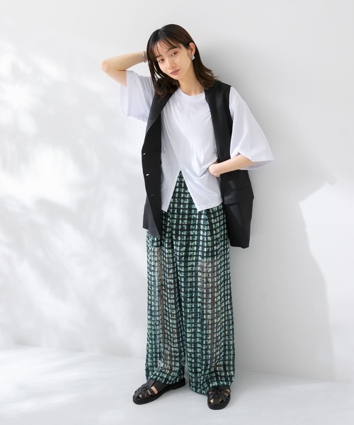 KBF（ケイビーエフ）の「2WAYクルーTシャツ（Tシャツ/カットソー・レディース・ホワイト/ブラック/ブルー・ONE）」の13枚目の写真