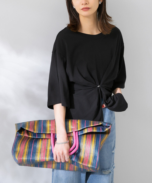 KBF（ケイビーエフ）の「2WAYクルーTシャツ（Tシャツ/カットソー・レディース・ホワイト/ブラック/ブルー・ONE）」の18枚目の写真