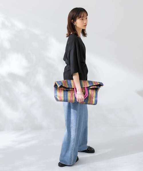 KBF（ケイビーエフ）の「2WAYクルーTシャツ（Tシャツ/カットソー・レディース・ホワイト/ブラック/ブルー・ONE）」の14枚目の写真