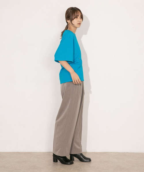 KBF（ケイビーエフ）の「2WAYクルーTシャツ（Tシャツ/カットソー・レディース・ホワイト/ブラック/ブルー・ONE）」の19枚目の写真