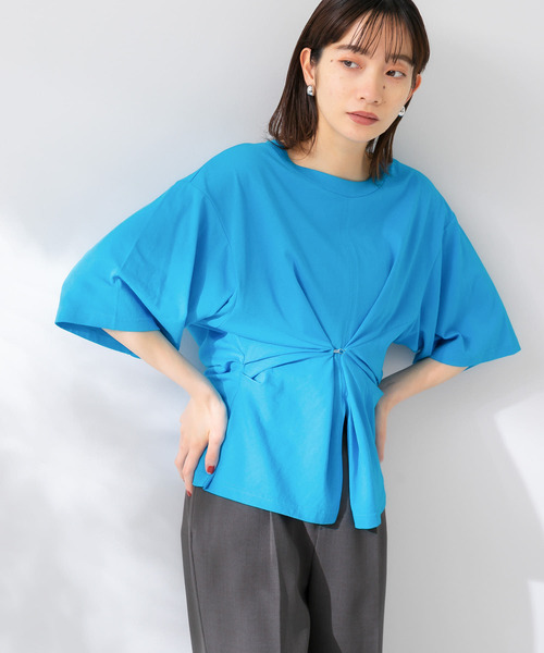 KBF（ケイビーエフ）の「2WAYクルーTシャツ（Tシャツ/カットソー・レディース・ホワイト/ブラック/ブルー・ONE）」の10枚目の写真