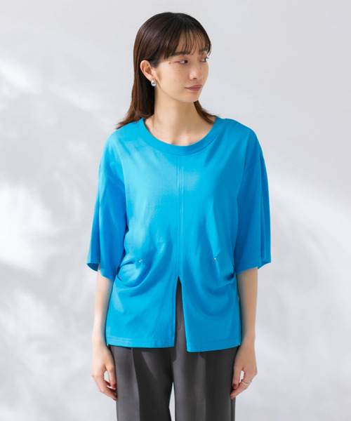 KBF（ケイビーエフ）の「2WAYクルーTシャツ（Tシャツ/カットソー・レディース・ホワイト/ブラック/ブルー・ONE）」の16枚目の写真