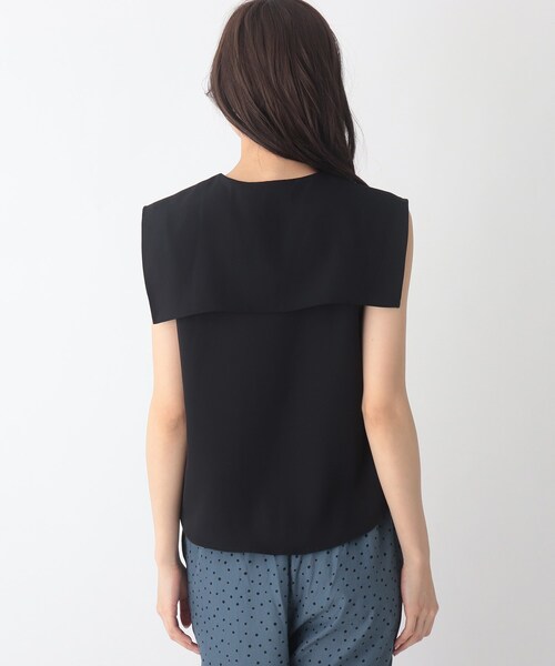 index（インデックス）の「◆セーラーカラーパールボタンブラウス【WEB限定サイズ】（シャツ/ブラウス・レディース・ブルー/ブラック/ホワイト系・42/38/40/36）」の6枚目の写真