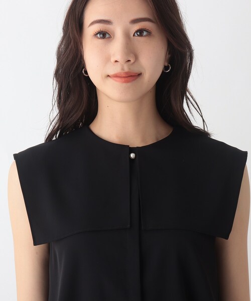 index（インデックス）の「◆セーラーカラーパールボタンブラウス【WEB限定サイズ】（シャツ/ブラウス・レディース・ブルー/ブラック/ホワイト系・42/38/40/36）」の7枚目の写真