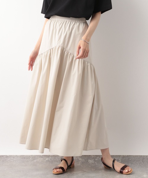 GLOBAL WORK(グローバルワーク)の「ラウンドティアードスカート/297651(スカート・レディース・ブラック/カーキ/アイボリー・FREE)」の9枚目の写真