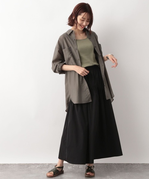 GLOBAL WORK(グローバルワーク)の「ラウンドティアードスカート/297651(スカート・レディース・ブラック/カーキ/アイボリー・FREE)」の13枚目の写真