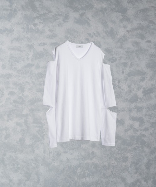 ADRER（アドラー）の「W cut out slit long-T/ダブルカット