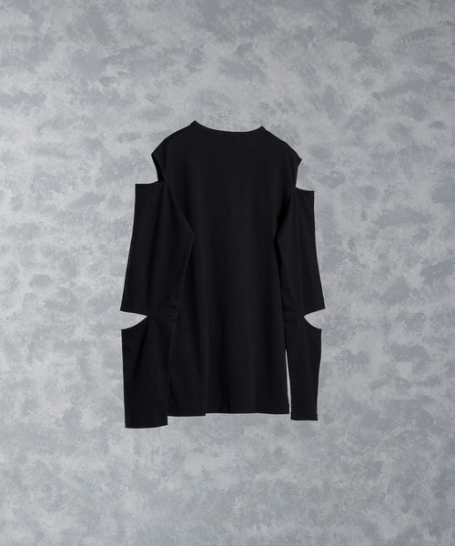 ADRER(アドラー)の「W cut out slit long-T/ダブルカットスリットロングT(Tシャツ/カットソー・メンズ・ホワイト/ブラック・SMALL/MEDIUM/LARGE/X-SMALL)」の18枚目の写真