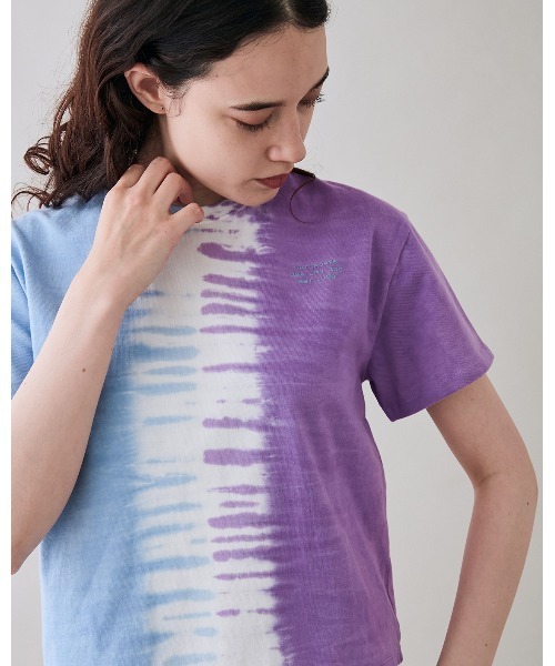 Saturdays NYC(サタデーズ ニューヨークシティ )の「Ineternational Watercolor Standard SS Tee(Tシャツ/カットソー・レディース・ネイビー/ミント・L/M/S/X-SMALL)」の2枚目の写真
