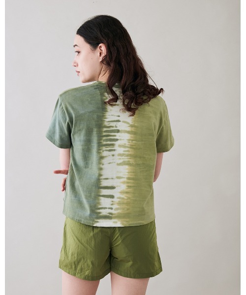 Saturdays NYC(サタデーズ ニューヨークシティ )の「Ineternational Watercolor Standard SS Tee(Tシャツ/カットソー・レディース・ネイビー/ミント・L/M/S/X-SMALL)」の1枚目の写真