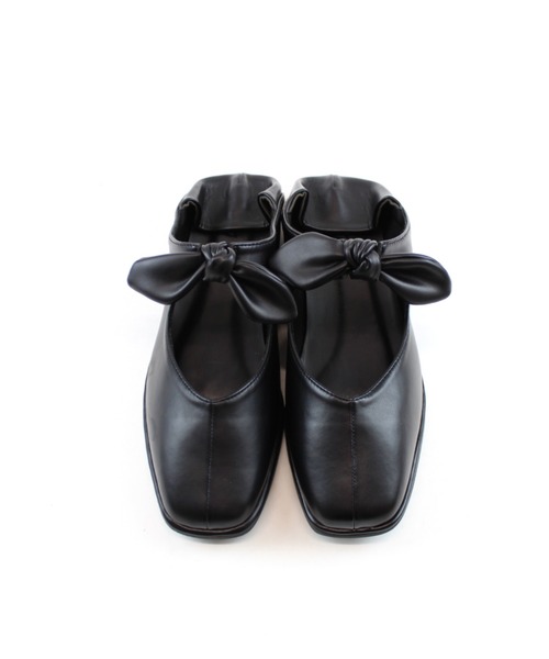 VIVIAN（ヴィヴィアン）の「スクエアトゥリボンフラットバブーシュ（バレエシューズ・レディース・ブラック/ブラウン/アイボリー/Moca・L/M/LL/S）」の17枚目の写真